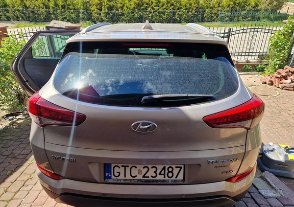 Hyundai Tucson cena 79000 przebieg: 57000, rok produkcji 2016 z Tczew małe 92